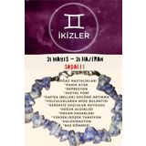 Sertifikalı Burç Taşı Ikizler Burcu Sodalit Taşı Bileklik