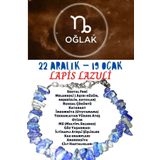 Sertifikalı Burç Taşı Oğlak Burcu Lapis Lazuli Taşı Bileklik
