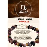 Sertifikalı Burç Taşı Oğlak Burcu Turmalin Taşı Bileklik