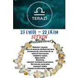 Sertifikalı Burç Taşı Terazi Burcu Sitrin Taşı Bileklik