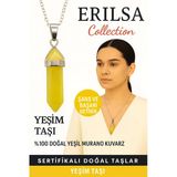 Sertifikalı Çivi Model Yeşim Taşı Doğal Taş Kolye – Şans Ve Başarı Getiren Taş