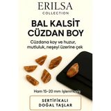 Sertifikalı Cüzdan Boy Ham Bal Kalsit Taşı Kütle Odaklanmayı Artırır Ve Pozitif Enerji
