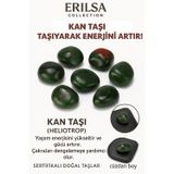 Sertifikalı Cüzdan Boy Heliotrop - Kan Taşı Kütle - Dayanıklılık ve Yaşam Gücü Kazandırır