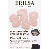 Sertifikalı Cüzdan Boy Pembe Kuvars Taşı Kütle - Sevgi ve Şefkat Duygularını Güçlendirir