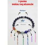 Sertifikalı Doğal 7 Çakra Bileklik K.kuvars,ametist,l.lazuli,aventurin,k.gözü,sitrin,akik,hematit