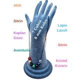 Sertifikalı Doğal 7 Çakra Tasarım Kolye Doğal Taş 8 Mm