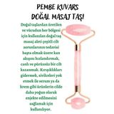 Sertifikalı Doğal Çift Taraflı Pembe Kuvars Taşı Masaj Aleti Doğal Taş