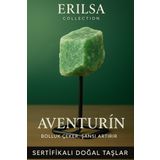 Sertifikalı Doğal Ham Aventurin Taşı Standlı Obje – Şans, Bolluk ve Duygusal Huzur Taşı