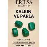 Sertifikalı Doğal Malahit Taşı Kütle 25-30 Mm – Gücün Ve Bereketin Taşı