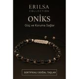 Sertifikalı Doğal Oniks Taşı Bileklik – Güç Ve Koruma Sağlayan Enerji Taşı Takı