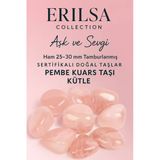 Sertifikalı Doğal Pembe Kuvars Taşı Kütle 25-30 Mm – Aşk Ve Sevginin Kristali
