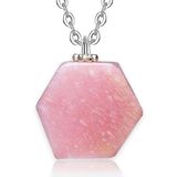 Sertifikalı Doğal Pembe Opal Taşı Kolye