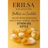 Sertifikalı Doğal Sitrin Diş Kütle 30-40 Mm – Bolluk Ve Canlılık Taşı