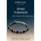 Sertifikalı Doğal Siyah Turmalin Taşı Bileklik – Negatif Enerjiyi Arındıran Şık El Yapımı Takı
