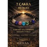 Sertifikalı Doğal Taş 7 Çakra Bilekliği Enerji Denge Bilekliği Obsidyen Jasper Kuvars Akik Florit