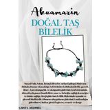 Sertifikalı Doğal Taş Akuamarin Bileklik Özel Tasarım El Yapımı Asansör Kilit Sistemi
