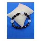 Sertifikalı Doğal Taş Obsidyen & Opal & Hematit & Oniks Taşı Bileklik