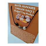 Sertifikalı Doğal Taş Rutil Kuvars (MELEK SAÇI) Taşı Kolye Orijinal Doğal Taş Sürpriz Hediyeli