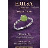 Sertifikalı Eklem Sertliği Enerji Yüzüğü – Açık Yeşim (Jade) Taşı Ayarlamalı İnce Boğa Oğlak Terazi