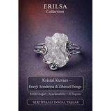 Sertifikalı Enerji Arındırma Ve Zihinsel Denge Yüzüğü – Ham Kristal Kuvars Taşı – Ayarlanabilir