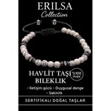 Sertifikalı Fasetli AAA+ Terahertz ve Havlit Taşı Bileklik – İnce Model Denge ve Huzur