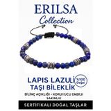 Sertifikalı Fasetli AAA+ Terahertz ve Lapis Lazuli Taşı Bileklik – İnce Model BilgelikTaşı