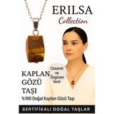 Sertifikalı Fasetli Kaplan Gözü Doğal Taş Kolye – Cesaret Özgüven Enerji Ve Koruma Taşı