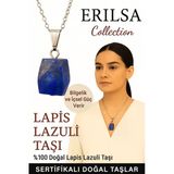 Sertifikalı Fasetli Lapis Lazuli Doğal Taş Kolye - Kadın Erkek İçsel Güç ve Bilgelik Taşı