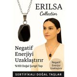 Sertifikalı Fasetli Şungit Doğal Taş Kolye – Negatif Enerji Koruma Denge Ve Sağlık Taşı