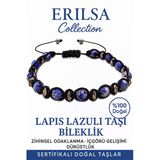 Sertifikalı Fasetli Terahertz Lapis Lazuli Taşı Bileklik – Bilgelik ve İç Huzur
