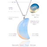 Sertifikalı Gerçek Ay Model Opal Taşı Kolye