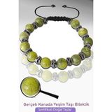 Sertifikalı Gerçek Kanada Yeşim Taşı Bileklik - Ayarlamalı