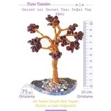 Sertifikalı Gerçek Lal - Garnet - Granat Doğal Taşı Ağaç - Akik Plakalı