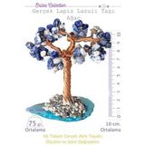 Sertifikalı Gerçek Lapis Lazuli Taşı Ağaç - Akik Plakalı