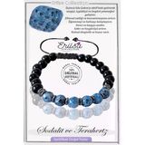 Sertifikalı Gerçek Obsidyen - Fasetli Sodalit Taşı Bileklik