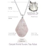 Sertifikalı Gerçek Piramit Model Kristal Kuvars Taşı Kolye