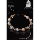 Sertifikalı Gerçek Rose Hematit - Kristal Kuvars Taşı Bileklik - 6 mm