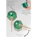 Sertifikalı Gerçek Yeşil Florit Taşı Nokta Doğal Taş Küpe