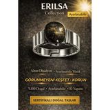 Sertifikalı Gold Siyah Obsidyen Yüzük Doğal Taş Ayarlanabilir El Yapımı Koruyucu Enerji Taşı