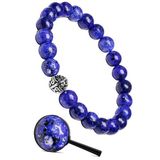 Sertifikalı Gümüş Aparatlı Fasetli Doğal Lapis Lazuli Taşı Bileklik
