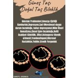 Sertifikalı Güneş Taşı Doğal Taş Bileklik Özel Tasarım