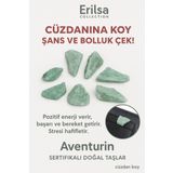 Sertifikalı Ham Cüzdan Boy Aventurin Taşı Kütle - El Taşı - Şans, Huzur ve Günlük Denge Taşı