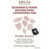 Sertifikalı Ham Cüzdan Boy Pembe Kuvars Taşı Kütle - El Taşı - Sevgi Frekansı ve Günlük Duygusal Denge