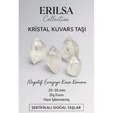 Sertifikalı Ham İşlenmemiş Doğal Kristal Kuvars Taşı Kütle Parça 25-30 Mm – Saf Enerji Taşı