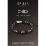 Sertifikalı Ham İşlenmemiş Doğal Oniks Taşı Bileklik – Güç Ve Koruma Enerjisi