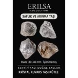 Sertifikalı Ham İşlenmemiş Kristal Kuvars Taşı Kütle - El Taşı Arındırıcı Enerji Zihinsel Netlik