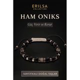 Sertifikalı Ham İşlenmemiş Oniks Taşı Bileklik – Güç Veren Kötülüklerden Koruyan El Yapımı Takı