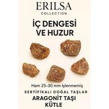 Sertifikalı Ham İşlenmemiş Orta Boy Aragonit Taşı Kütle Topraklayıcı Enerji Sağlar Stresi Azaltır