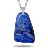 Sertifikalı Ham Işlenmemiş Şekilsiz Doğal Lapis Lazuli Taşı Kolye Doğal Mavi Renk 50 cm