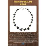 Sertifikalı Hematit Doğal Taş Özel Tasarım Kolye